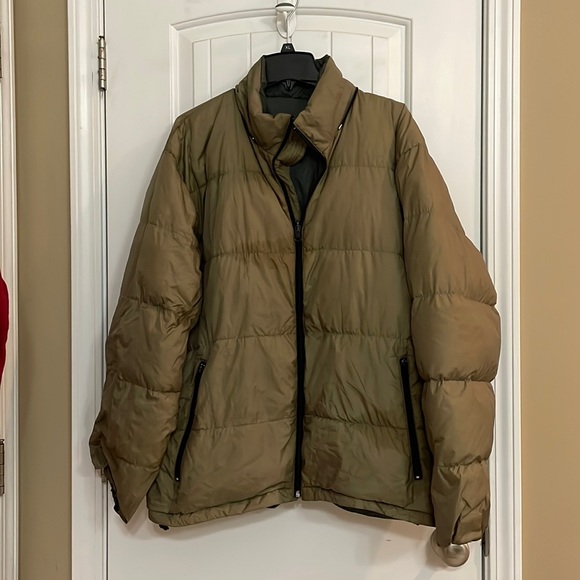 zanz Other - Reversible jacket khaki on one side & tealish green on other Goose down filler